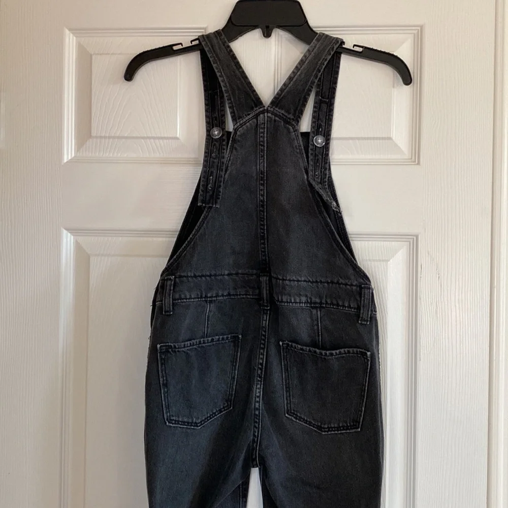 Old Navy girls distressed overalls